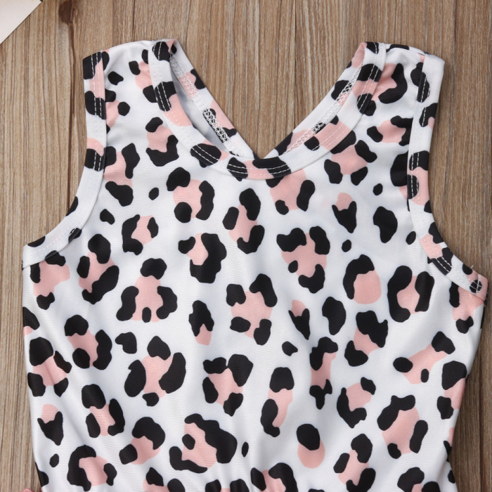 Costum de baie leopard roz cu volan Drool [3]