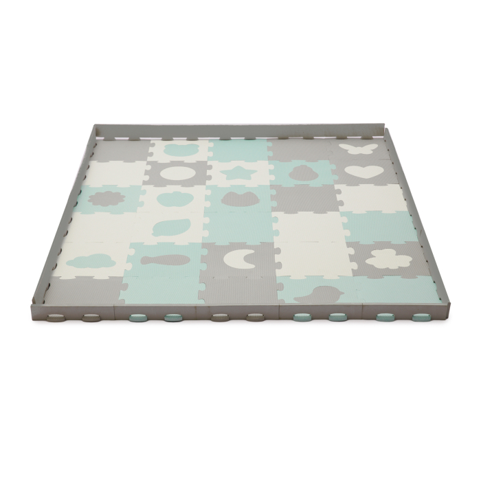 COVORAS DE JOACA KINDERKRAFT LUNO SHAPES, PUZZLE 3D, SPUMA, MINT [3]