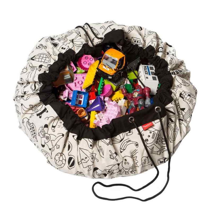 Covoras de joaca si saculet de jucarii 2 in 1 - Toys - Coloreaza-ma Drool [2]