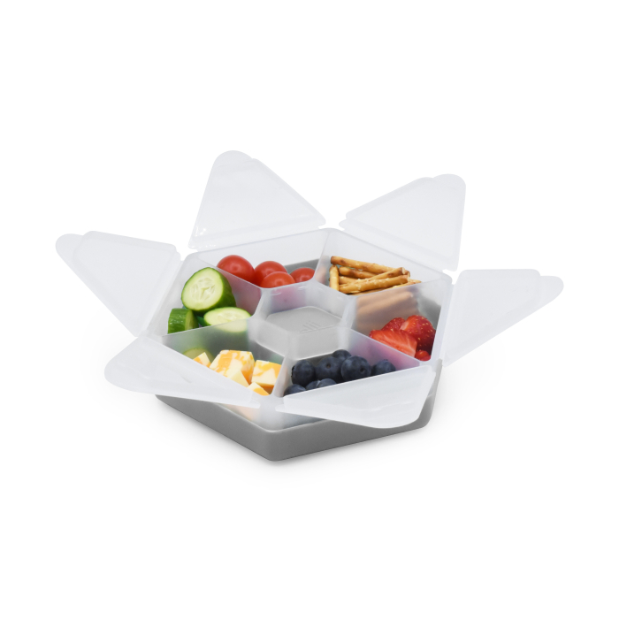 CUTIE SNACK HEXAGON SNACKLE 6 COMPARTMENTE, MELII, GREY [2]