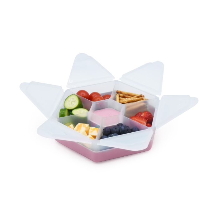 CUTIE SNACK HEXAGON SNACKLE 6 COMPARTMENTE, MELII, PINK [3]