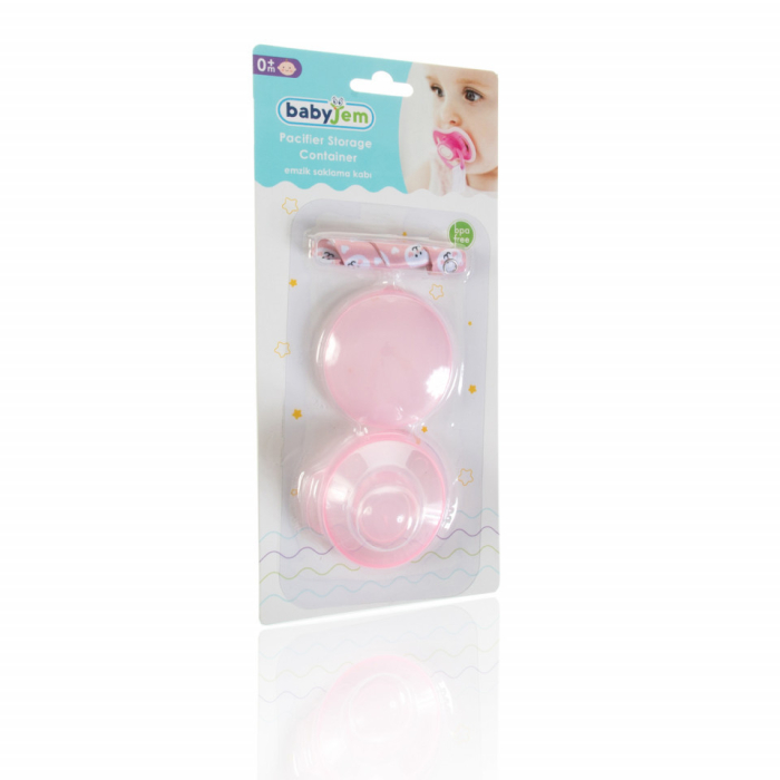 Cutiuta pentru suzeta cu lantisor BabyJem (Culoare: Alb) [3]