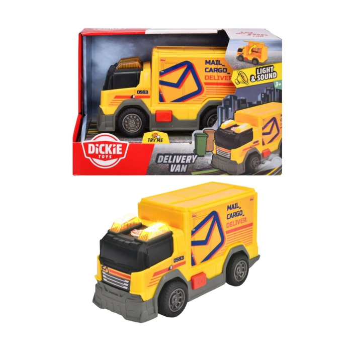 DICKIE TOYS CAMION DE LIVRARE CU LUMINI SI SUNETE 15CM [4]