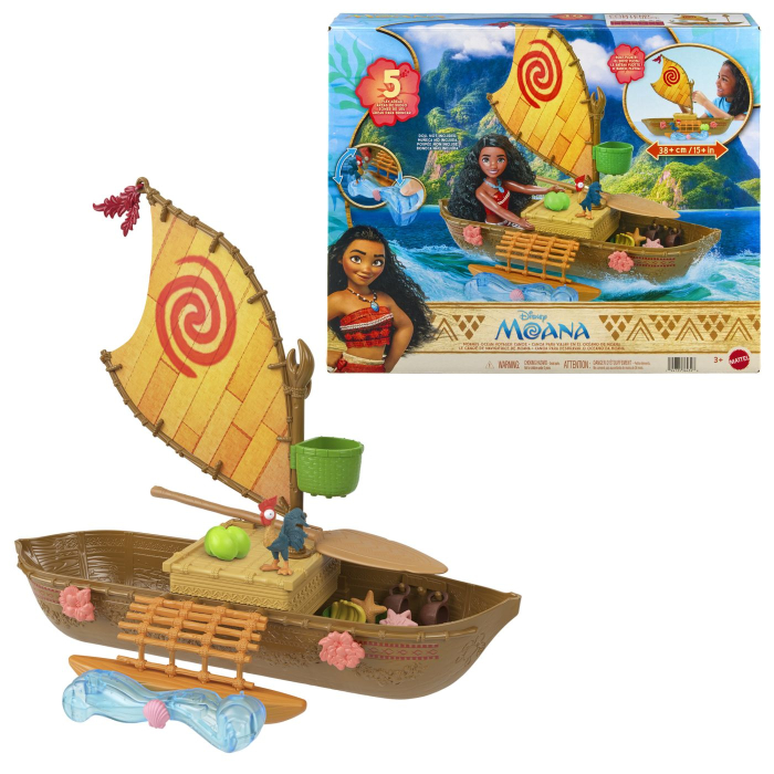 DISNEY PRINCESS SET BARCA CANOE A LUI MOANA SI AVENTURI IN OCEAN 38CM [3]