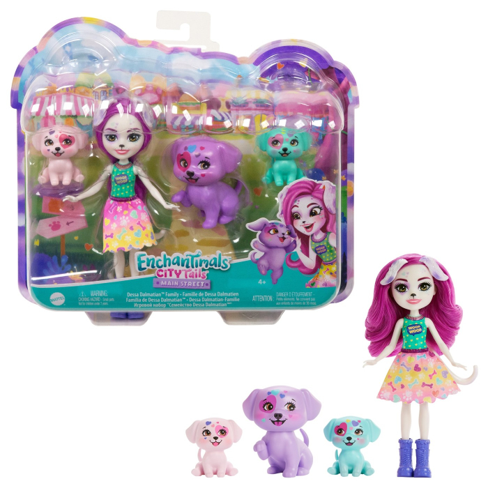 ENCHANTIMALS CITY TAILS MAIN STREET FAMILIA DESSEI DALMATIAN [7]
