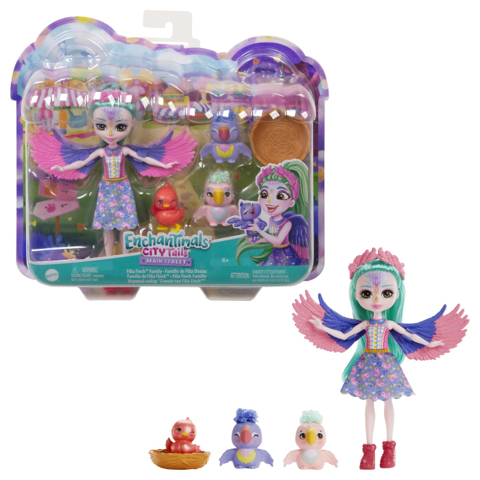 ENCHANTIMALS CITY TAILS MAIN STREET FAMILIA FILIEI FINCH [7]