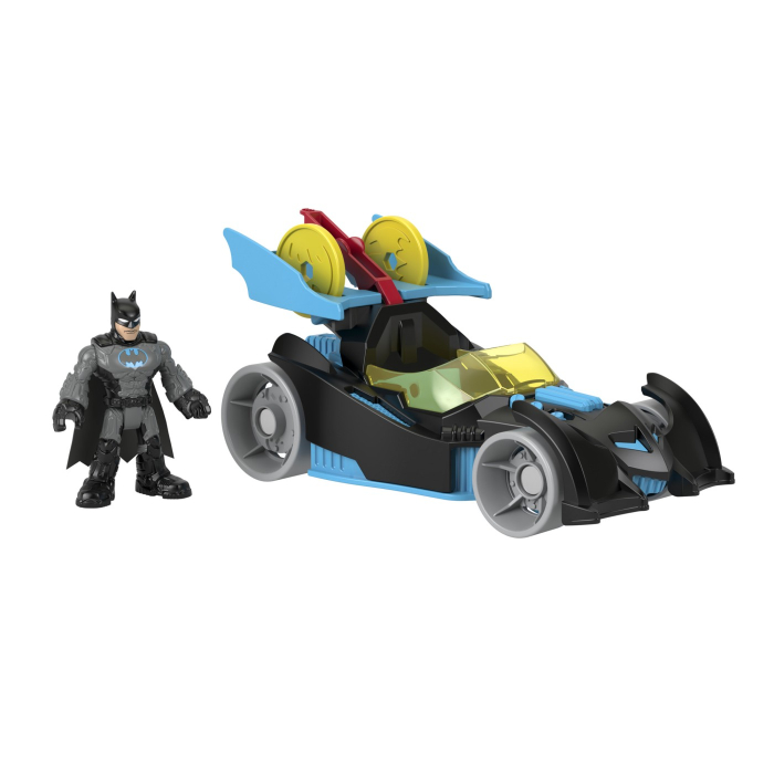 FISHER PRICE IMAGINEXT DC SUPER FRIENDS VEHICUL CU FIGURINA BATMAN CU COSTUM GRI [5]