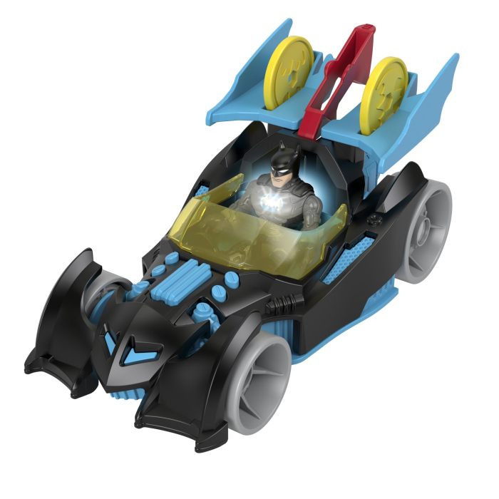 FISHER PRICE IMAGINEXT DC SUPER FRIENDS VEHICUL CU FIGURINA BATMAN CU COSTUM GRI [7]