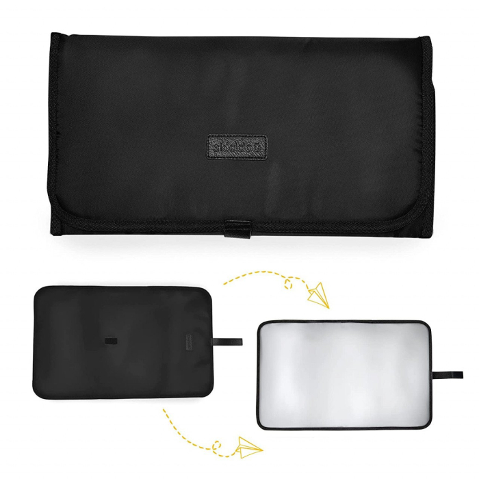 Geanta multifunctionala pentru parinti Skiddou Inger, Onyz Leather, Negru [12]