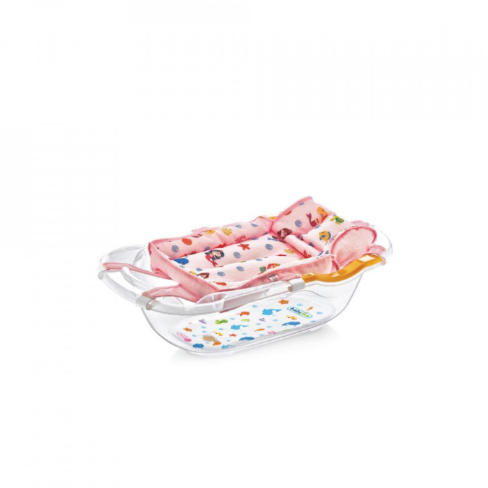 Hamac din spuma pentru cadita BabyJem Ocean Baby (Culoare: Roz) [5]