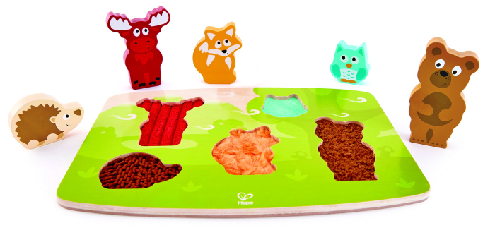 HAPE PUZLLE TACTIL -  ANIMALELE DIN PADURE [2]