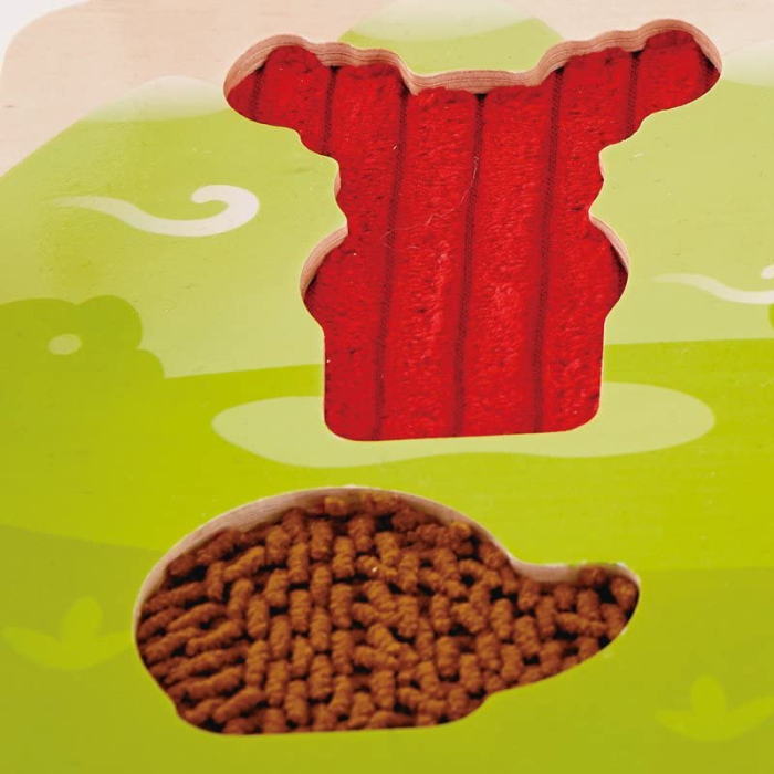 HAPE PUZLLE TACTIL -  ANIMALELE DIN PADURE [5]