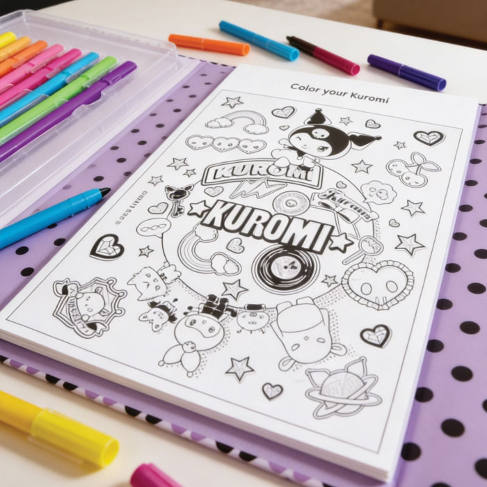 HAPPI HOBBI KUROMI JURNAL ARTISTIC CU MARKERE NEON [4]