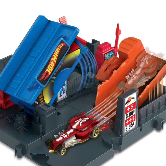 HOT WHEELS CITY EXPLORER PISTA FUEL STATION SHIFT [8]
