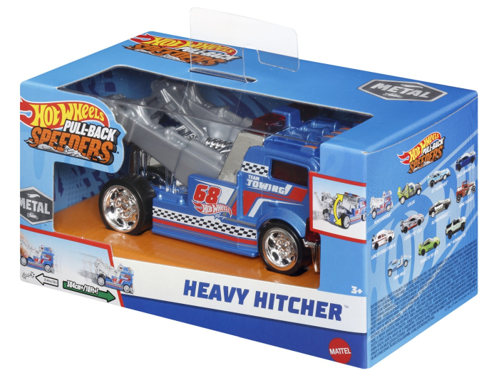 HOT WHEELS MASINUTA METALICA CU SISTEM PULL BACK HEAVY HITCHER SCARA 1:43 [2]