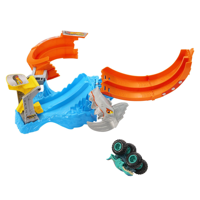 HOT WHEELS MONSTER TRUCKS PISTA SPIRALA IZBIREA RECHINULUI CU 1 MASINUTA MEGA WREX INCLUSA [8]