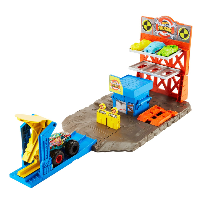 HOT WHEELS MONSTER TRUCKS SET BLAST STATION [2]