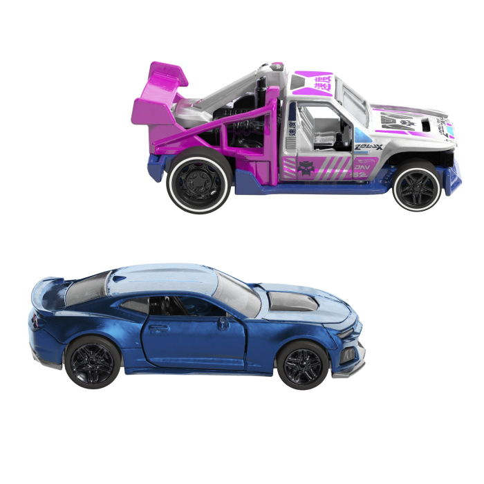 HOT WHEELS SET 2 MASINUTE METALICE PULL BACK CAMARO ZL1 2022 SI LOLUX 1:43 [3]