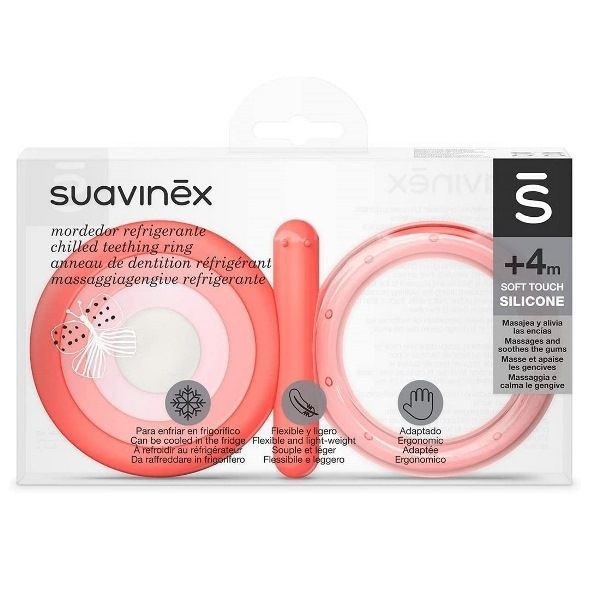 Inel de dentiție cu apă Fluture, roz, Suavinex [3]