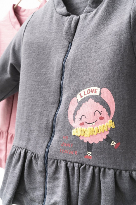 Jacheta subtire pentru copii Monster, Tongs baby - Gri [3]