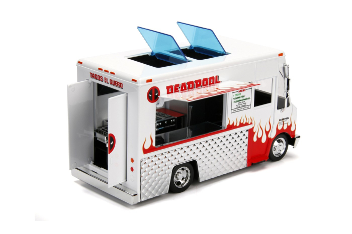 JADA MARVEL SET CAMIONUL DE MANCARE SCARA 1:24 SI FIGURINA METALICA DEADPOOL [5]