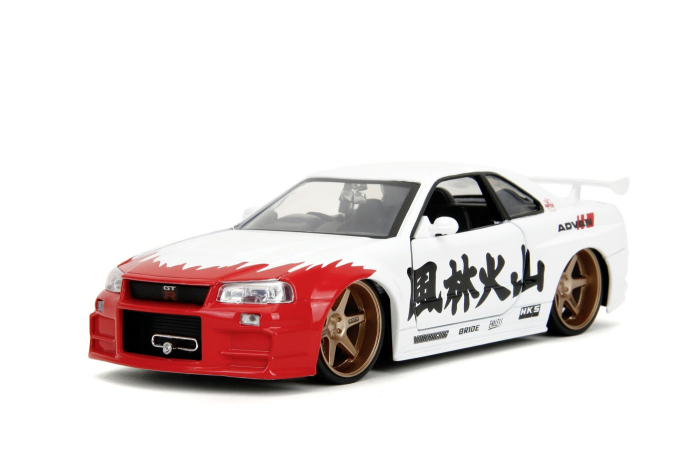 JADA SET FIGURINA METALICA 6CM SI MASINUTA NISSAN SKYLINE GTR SCARA 1 LA 24 [2]