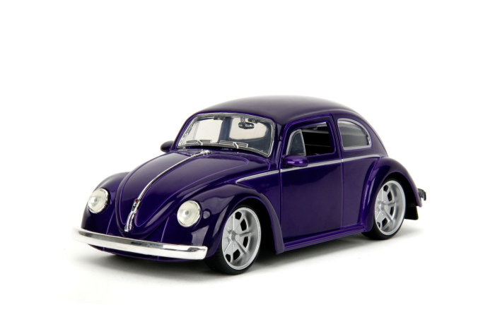 JADA WEDNESDAY SET MASINUTA METALICA VOLKSWAGEN BEETLE 1:24 SI FIGURINA METALICA WEDNESDAY 7CM [5]