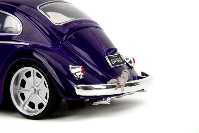 JADA WEDNESDAY SET MASINUTA METALICA VOLKSWAGEN BEETLE 1:24 SI FIGURINA METALICA WEDNESDAY 7CM [6]