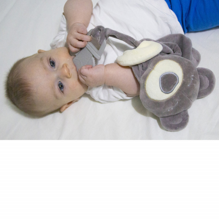 Jucarie atasament cu jucarie dentitie Sleeping Friend BabyJem (Culoare: Roz) [2]