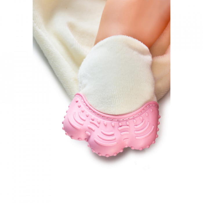 Jucarie atasament cu manusa dentitie BabyJem (Culoare: Roz) [3]