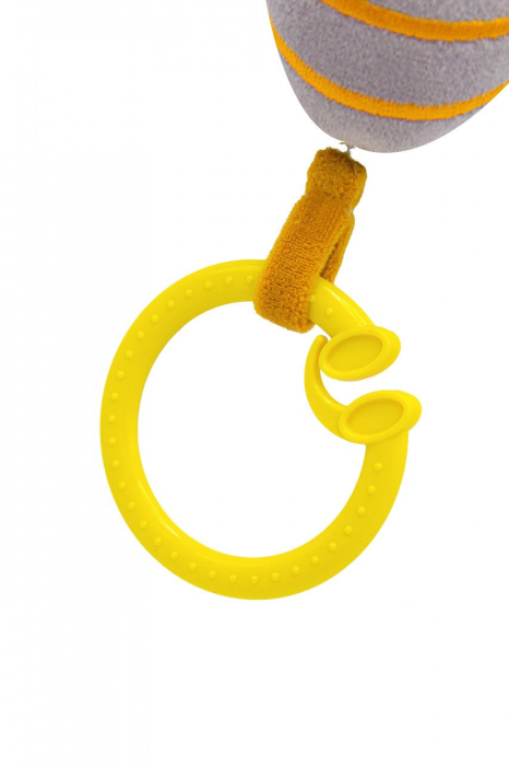 Jucarie cu vibratii pentru bebelusi BabyJem, Albinuta din plus, 6 luni+ (Culoare: Galben) [3]