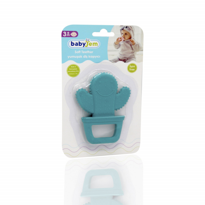 Jucarie dentitie BabyJem Cactus (Culoare: Gri) [7]