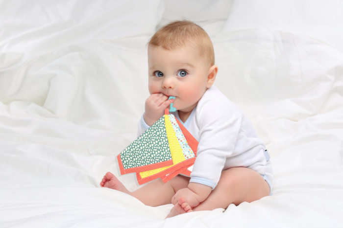 Jucarie dentitie cu paturica pathwork BabyJem (Culoare: Albastru) [4]