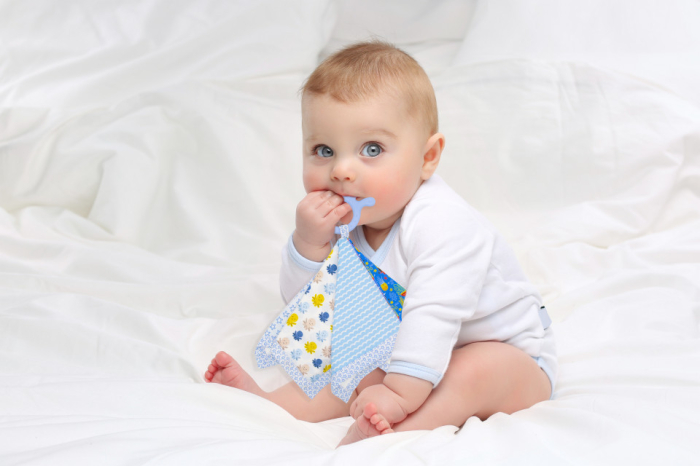 Jucarie dentitie cu paturica pathwork BabyJem (Culoare: Albastru) [8]