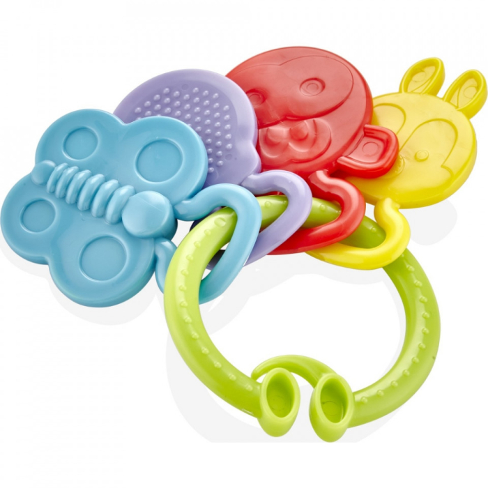 Jucarie dentitie Rattle Teether BabyJem (Culoare: Rosu) [3]