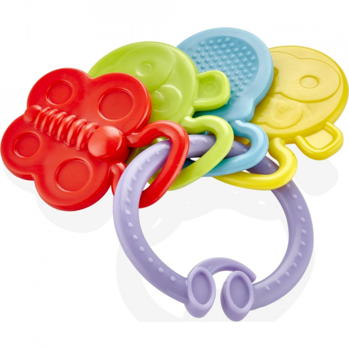 Jucarie dentitie Rattle Teether BabyJem (Culoare: Rosu) [4]