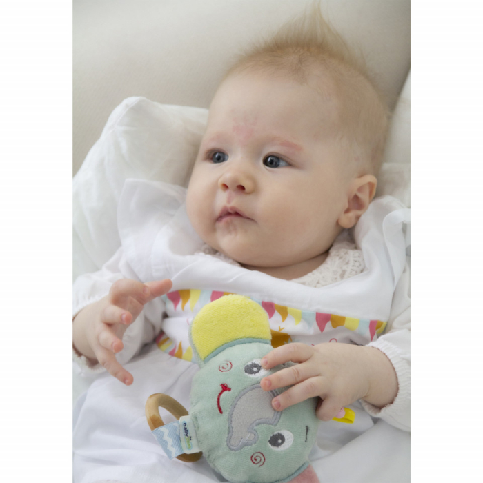 Jucarie pentru bebelusi BabyJem Elephant Toy (Culoare: Roz) [5]