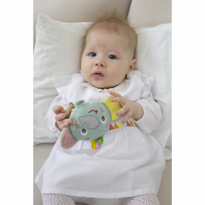 Jucarie pentru bebelusi BabyJem Elephant Toy (Culoare: Roz) [4]