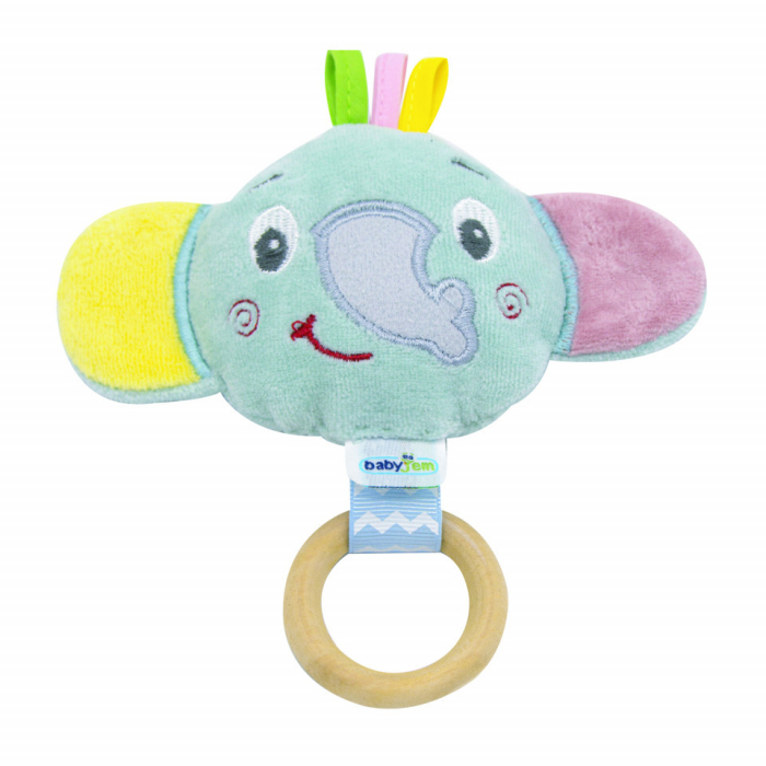 Jucarie pentru bebelusi BabyJem Elephant Toy (Culoare: Roz) [7]