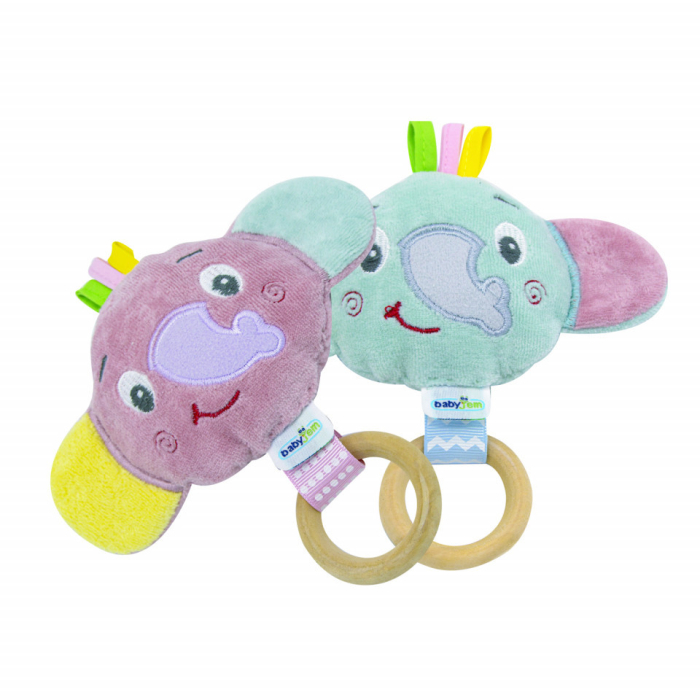 Jucarie pentru bebelusi BabyJem Elephant Toy (Culoare: Roz) [2]