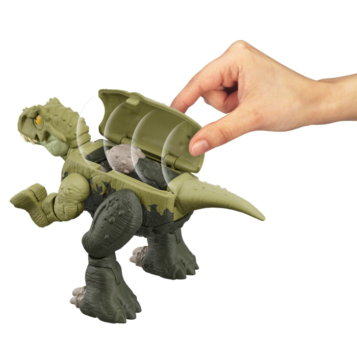 JURASSIC WORLD FIERCE CHANGERS DOUBLE DANGER DINOZAUR TRANSFORMABIL TYRANNOSAURUS REX SI ANKYLOSAURUS VERDE [6]