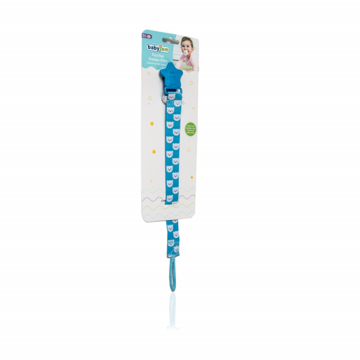 Lantisor pentru suzeta din material textil BabyJem Bear (Culoare: Multicolor) [4]