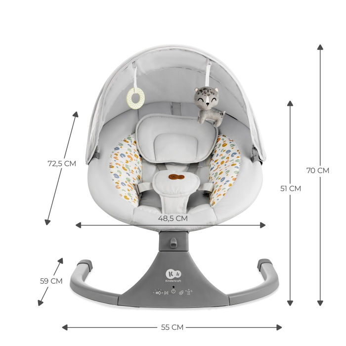 LEAGAN ELECTRIC KINDERKRAFT LUMI 2, LIGHT GREY [9]