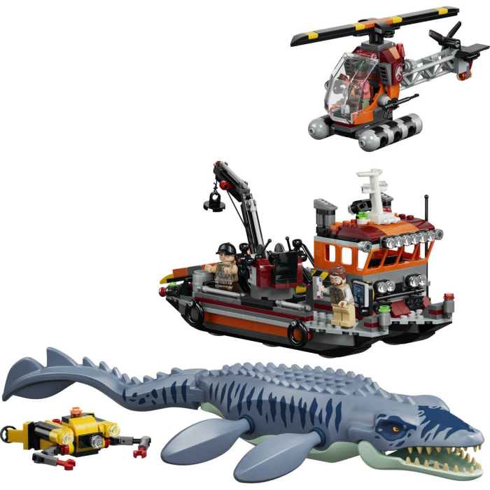 LEGO JURASSIC WORLD UN MOSASAURUS ATACA O BARCA 77983 [2]
