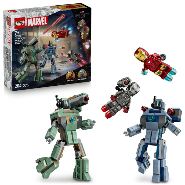 LEGO MARVEL IRON MAN SI WAR MACHINE VS DRONELE HAMMER 76320 [9]
