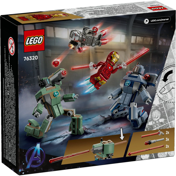LEGO MARVEL IRON MAN SI WAR MACHINE VS DRONELE HAMMER 76320 [8]
