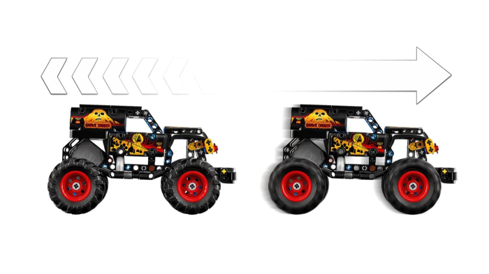 LEGO TECHNIC MONSTER JAM GRAVE DIGGER FOC SI GHEATA 42219 [9]