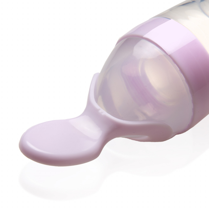 Lingurita cu rezervor pentru bebelusi, BabyJem, cu capac protectie, 90 ml (Culoare: Gri) [3]
