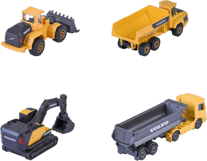 MAJORETTE SET 4 UTILAJE METALICE VOLVO CONSTRUCTION 7.5CM [4]