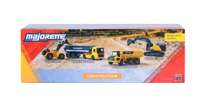 MAJORETTE SET 4 UTILAJE METALICE VOLVO CONSTRUCTION 7.5CM [7]